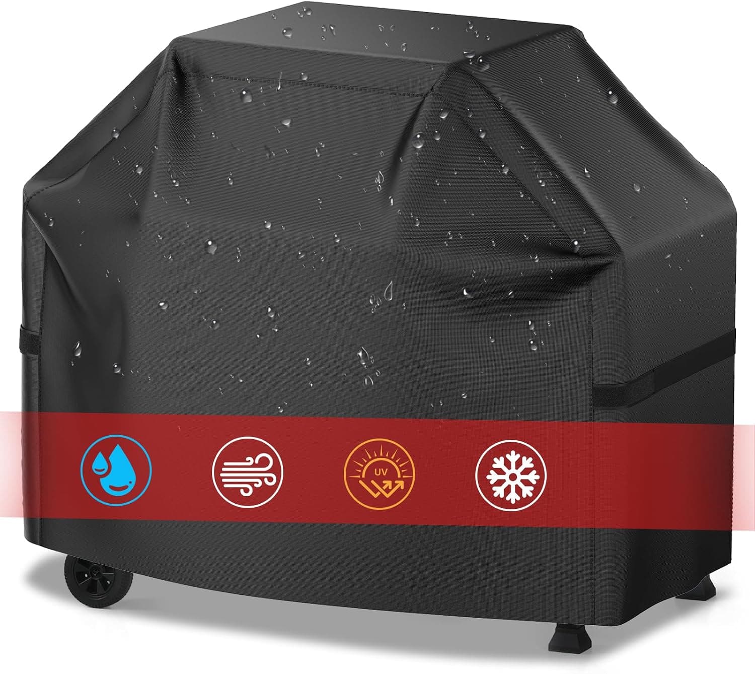 VIBOOS Grill Cover, 58 inch — exposed patios that get wind as well as rain
