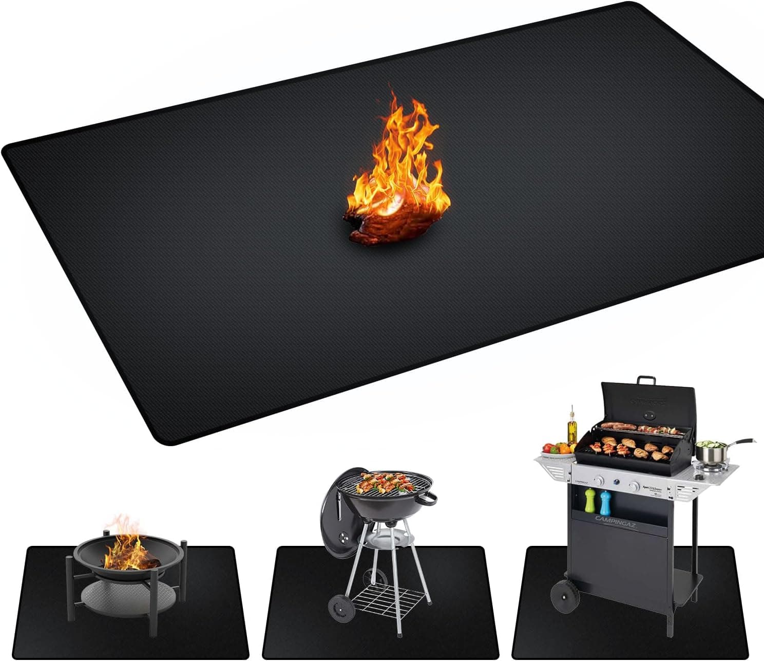 Under-Grill Floor Mat, 48 x 30 inch — protecting a deck or patio under the grill
