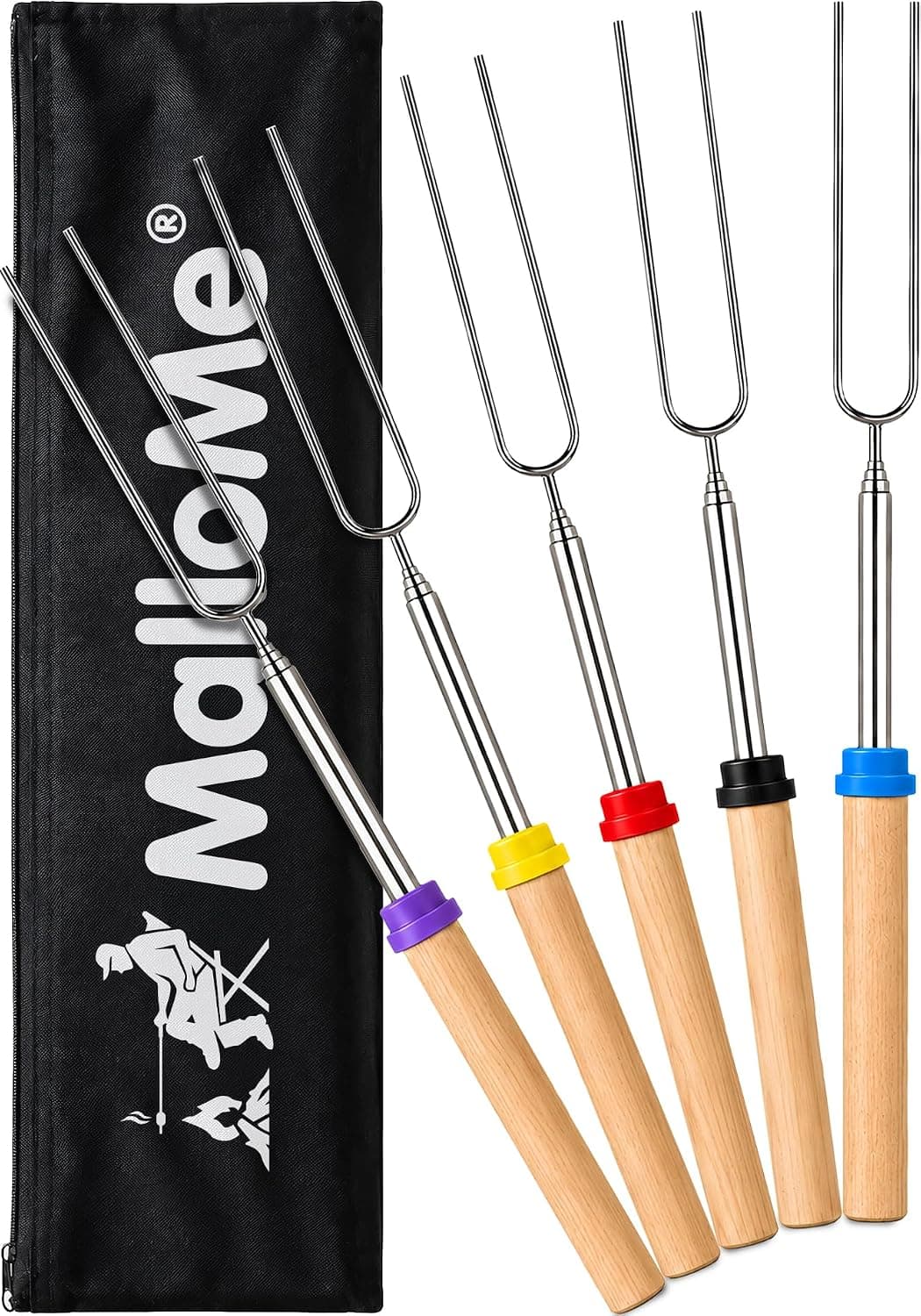 MalloMe Roasting Sticks, 32 inch, 5-pack — family s’mores nights