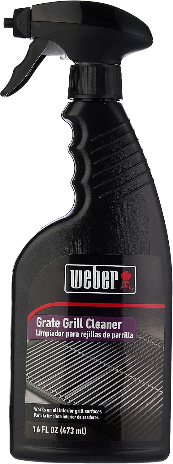 Weber Grill Spray Cleaner and Degreaser, 16 oz — grease film that scraping alone will not shift